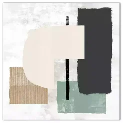 Best Kirklands Home Gray and Green Abstract Geometric Canvas Wall Art