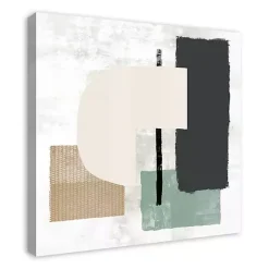 Best Kirklands Home Gray and Green Abstract Geometric Canvas Wall Art