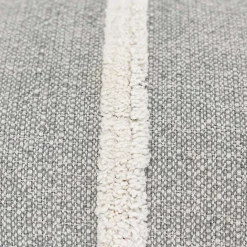 Hot Kirklands Home Gray and Ivory Artisanal Striped Lumbar Pillow