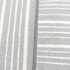 Discount Kirklands Home Gray and Ivory Directional Stripes Pillow