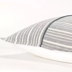 Discount Kirklands Home Gray and Ivory Directional Stripes Pillow