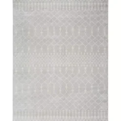 Sale Kirklands Home Gray and Ivory Moroccan Trellis Area Rug, 9x12
