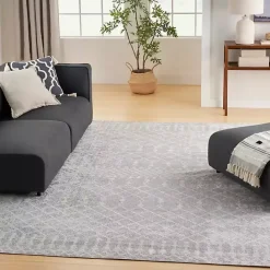 Sale Kirklands Home Gray and Ivory Moroccan Trellis Area Rug, 9x12