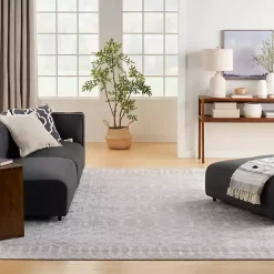 Sale Kirklands Home Gray and Ivory Moroccan Trellis Area Rug, 9x12