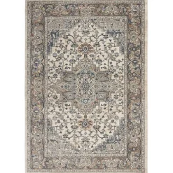 Best Kirklands Home and Ivory Nadia Medallion Area Rug, 4x6 Gray