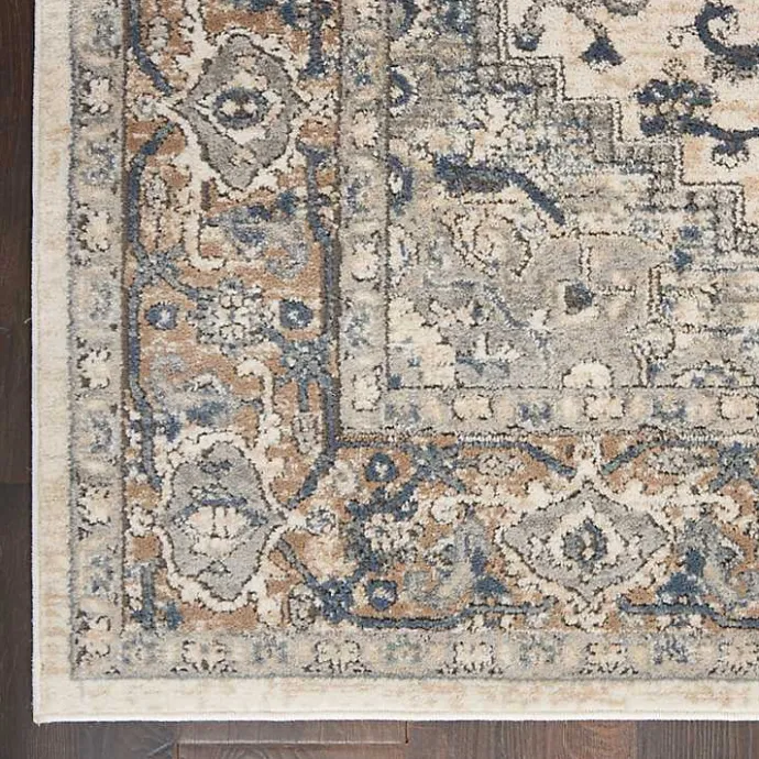 Best Kirklands Home and Ivory Nadia Medallion Area Rug, 4x6 Gray