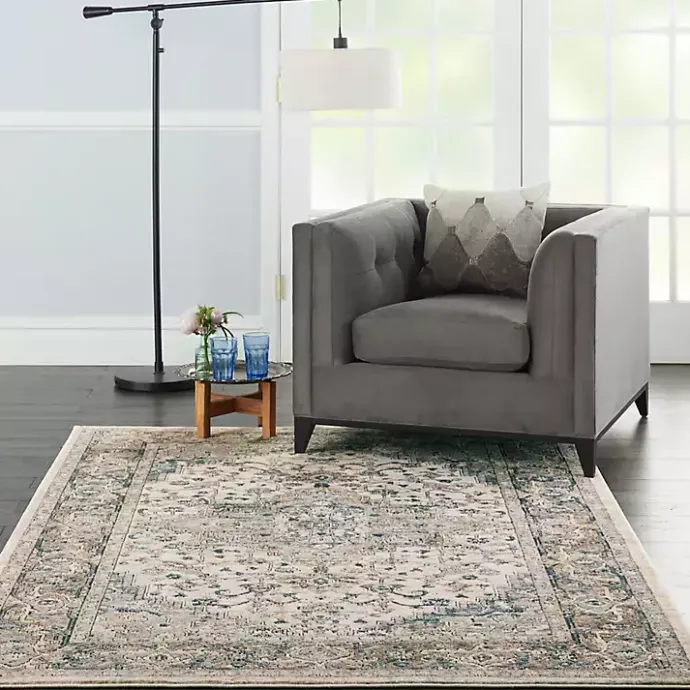 Best Kirklands Home and Ivory Nadia Medallion Area Rug, 4x6 Gray