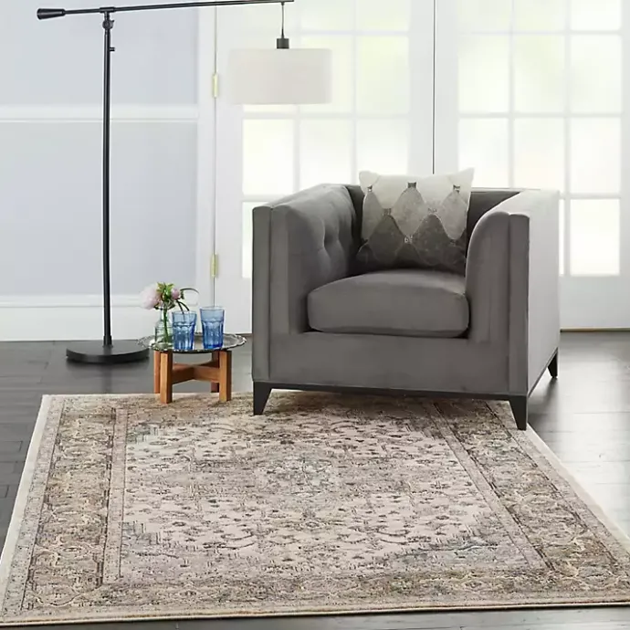 Best Kirklands Home and Ivory Nadia Medallion Area Rug, 4x6 Gray