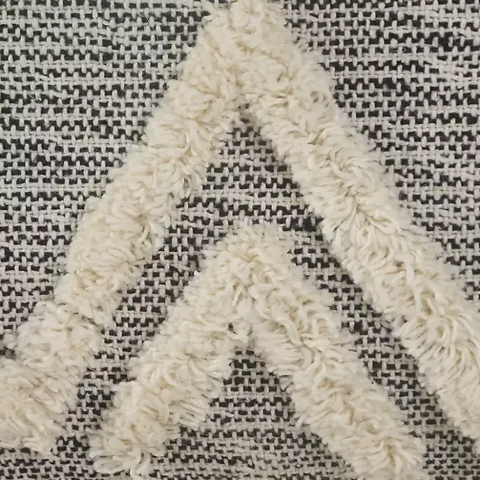 Clearance Kirklands Home Gray and Ivory Tufted Peak Pouf