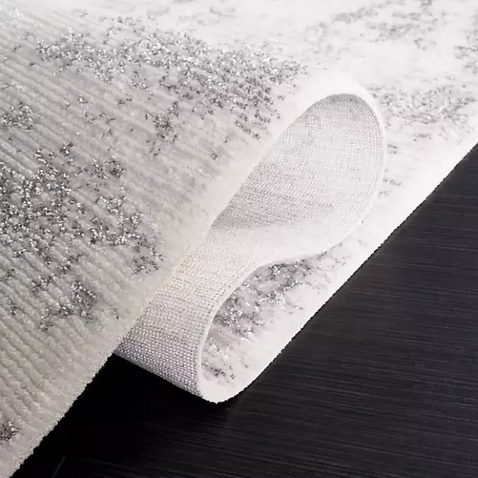 Sale Kirklands Home Gray and Ivory Whisper Abstract Area Rug, 5x7