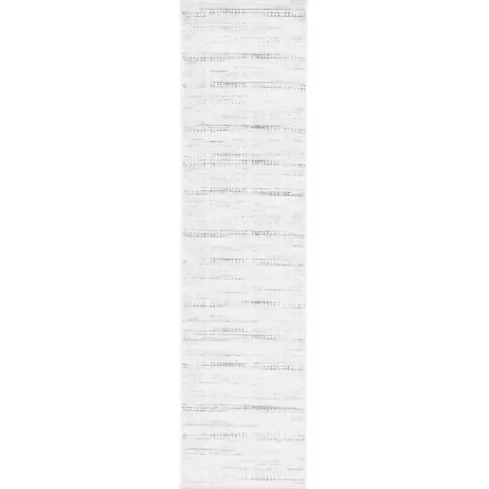 Sale Kirklands Home Gray and Ivory Whisper Striated Runner, 2x8