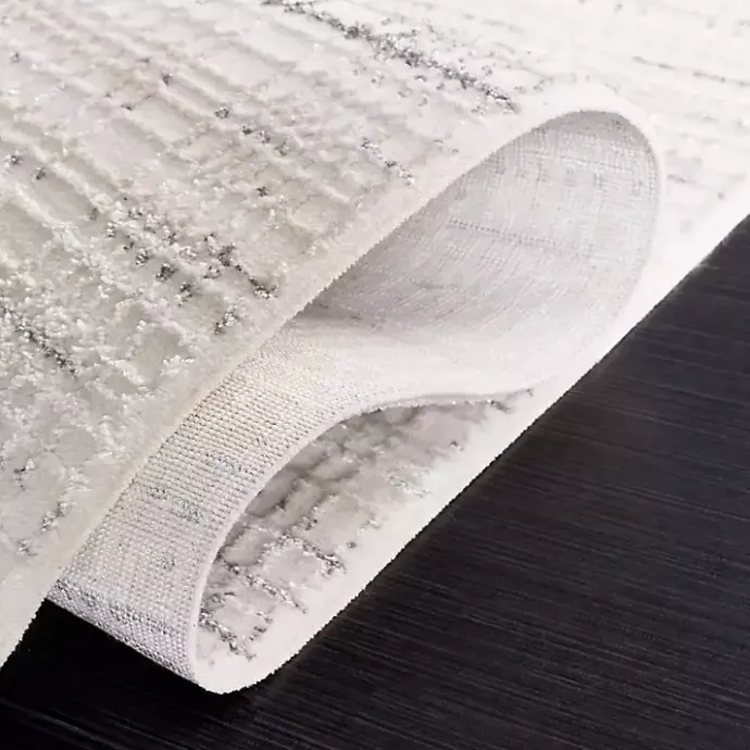 Sale Kirklands Home Gray and Ivory Whisper Striated Runner, 2x8