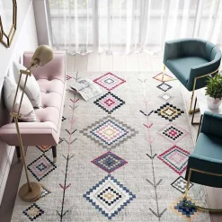 Best Kirklands Home and Multicolor Aztec Area Rug, 8x10 Gray