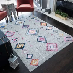 Best Kirklands Home and Multicolor Aztec Area Rug, 8x10 Gray