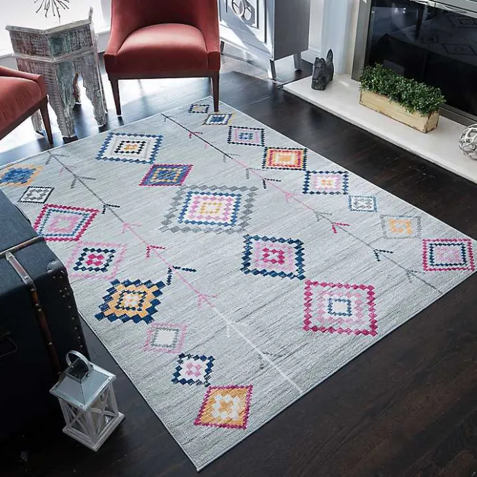 Best Kirklands Home and Multicolor Aztec Area Rug, 8x10 Gray