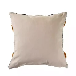 Hot Kirklands Home Gray and Orange Tufted Accent Pillow