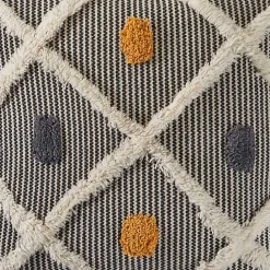 Hot Kirklands Home Gray and Orange Tufted Accent Pillow