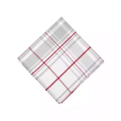 Sale Kirklands Home Gray and Red Plaid Napkins, Set of 6