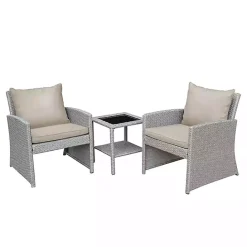 Discount Kirklands Home Gray and 3-pc. Wicker Chat Set Tan