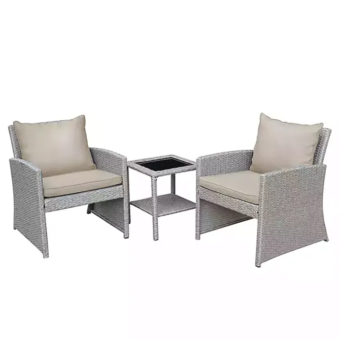 Discount Kirklands Home Gray and 3-pc. Wicker Chat Set Tan