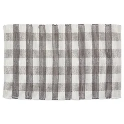 Hot Kirklands Home and White Buffalo Check Accent Rug Gray