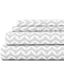 Best Kirklands Home Gray and White Chevron 3-pc. Twin Sheet Set