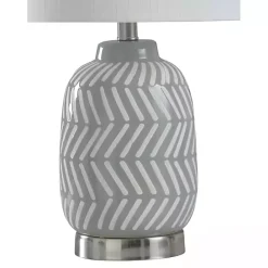 Best Kirklands Home Gray and Etched Table Lamp White