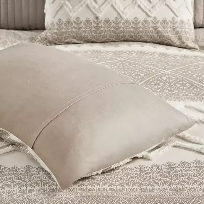 Outlet Kirklands Home Gray and White 3-pc. California King Duvet Set