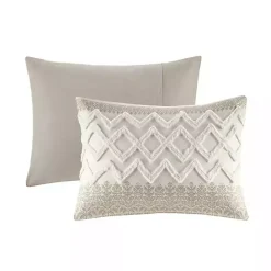 Outlet Kirklands Home Gray and White 3-pc. California King Duvet Set