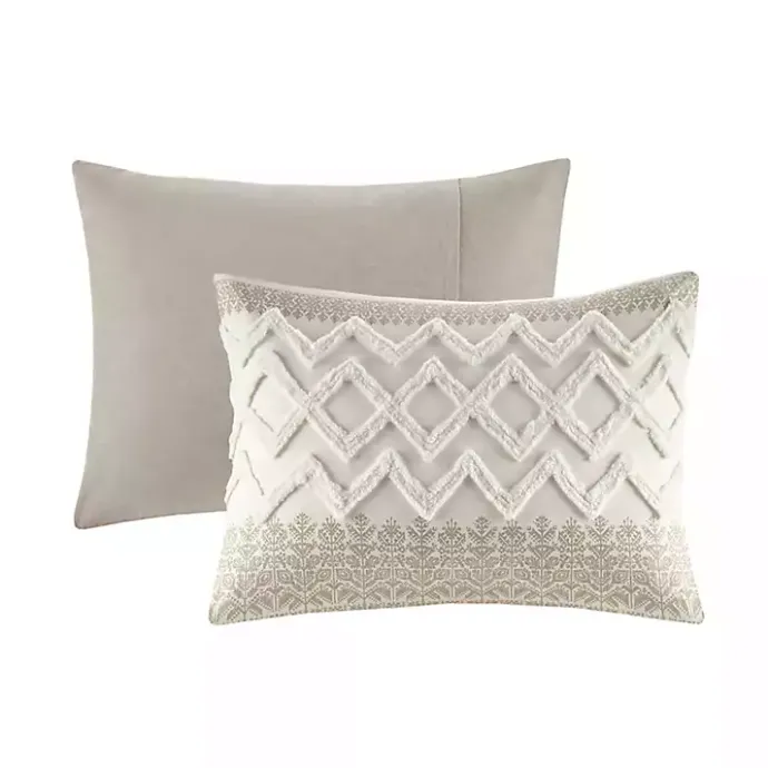 Outlet Kirklands Home Gray and White 3-pc. California King Duvet Set