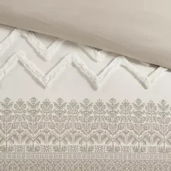 Discount Kirklands Home and White 3-pc. Full/Queen Duvet Set Gray