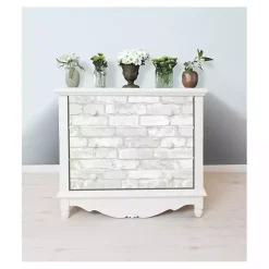 Discount Kirklands Home Gray and White Rustic Brick Peel & Stick Wallpaper