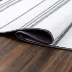 Best Kirklands Home Gray and White Stripe Washable Runner, 2x7