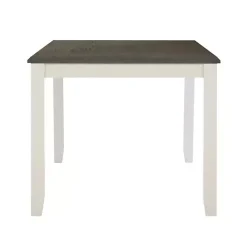 Discount Kirklands Home Gray and White Two-Toned Wood Dining Table