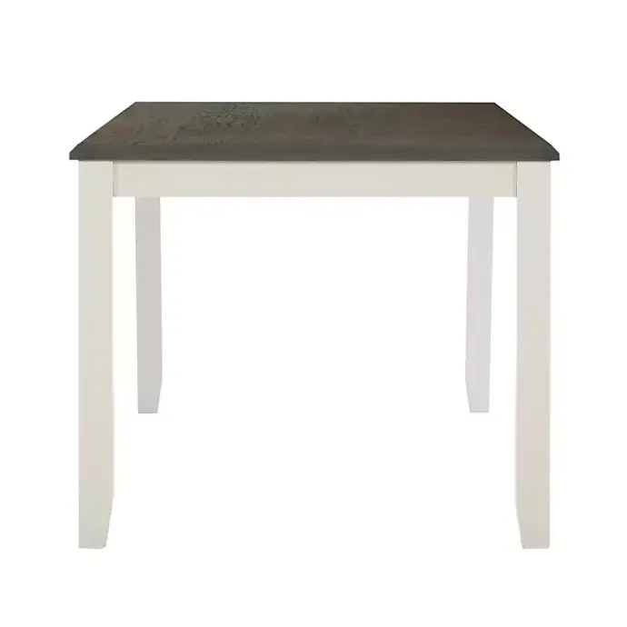 Discount Kirklands Home Gray and White Two-Toned Wood Dining Table