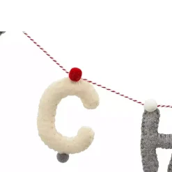 Sale Kirklands Home Gray and White Wool Merry Christmas Banner