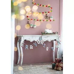 Sale Kirklands Home Gray and White Wool Merry Christmas Banner