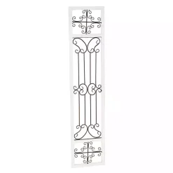 New Kirklands Home Gray Angelic Scrollwork Panel Wall Plaque