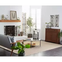 New Kirklands Home Gray Angelic Scrollwork Panel Wall Plaque