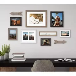 Clearance Kirklands Home Gray Arrow 10-pc. Gallery Wall Picture Frame Set