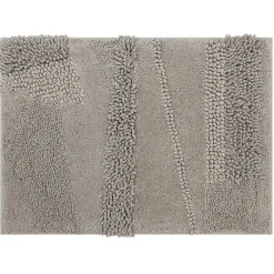 Discount Kirklands Home Asymmetrical Cotton Bath Mat, 34 in. Gray