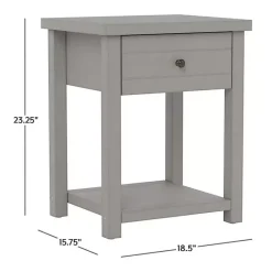 Best Kirklands Home Bailie Wooden Side Table Gray