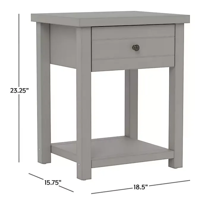 Best Kirklands Home Bailie Wooden Side Table Gray