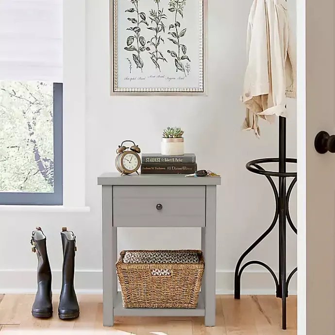 Best Kirklands Home Bailie Wooden Side Table Gray