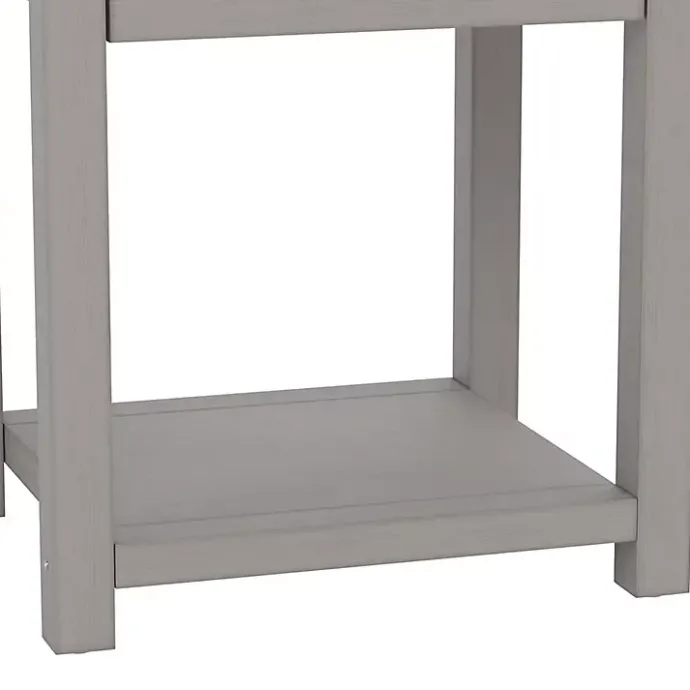 Best Kirklands Home Bailie Wooden Side Table Gray