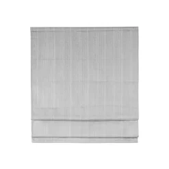 Discount Kirklands Home Basketweave Cordless Roman Shade, 27 in. Gray