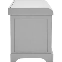 Best Kirklands Home Bench with Woven Storage Baskets Gray