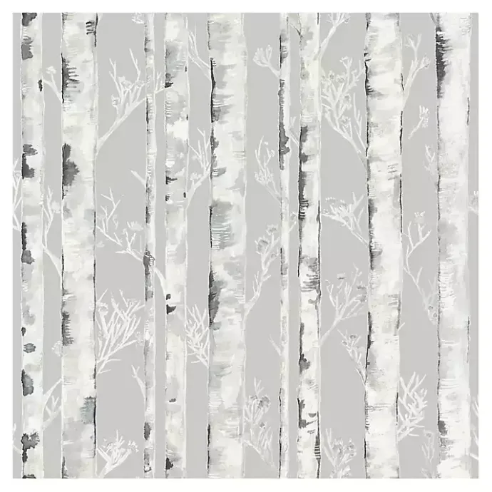Clearance Kirklands Home Birch Peel & Stick Wallpaper Gray