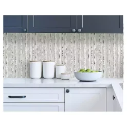 Clearance Kirklands Home Birch Peel & Stick Wallpaper Gray
