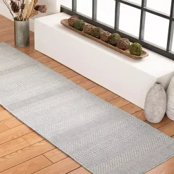 Best Kirklands Home Blue Elletta Indoor/Outdoor Area Rug, 2x7 Gray